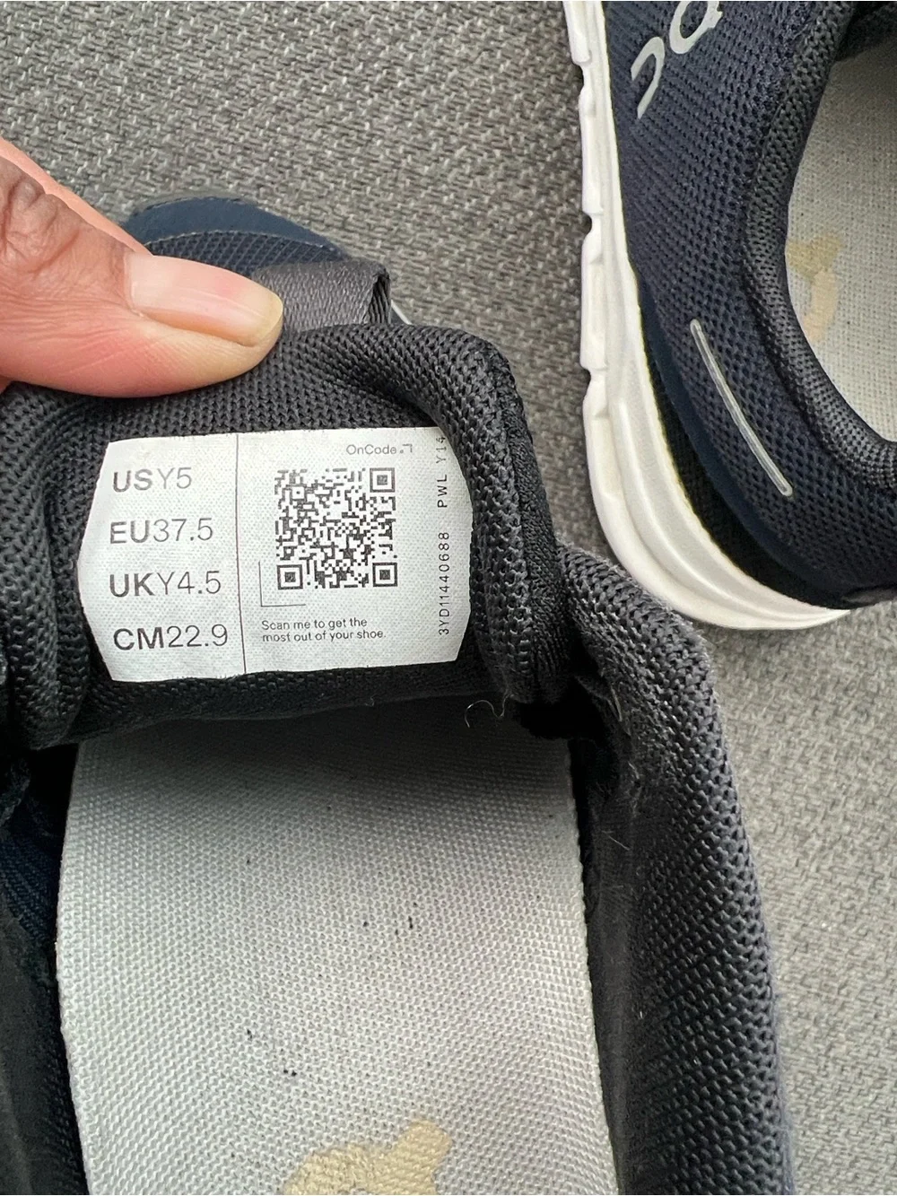 On Running Kids Navy Blue Athletic Sneakers